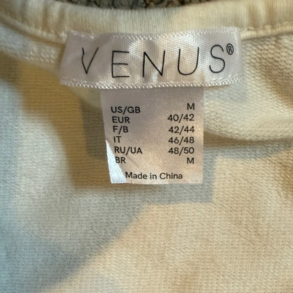 VENUS  Tie Dye Asymmetrical Ruching Tank Lounge Dress in Purple & White Size Med - Image 4