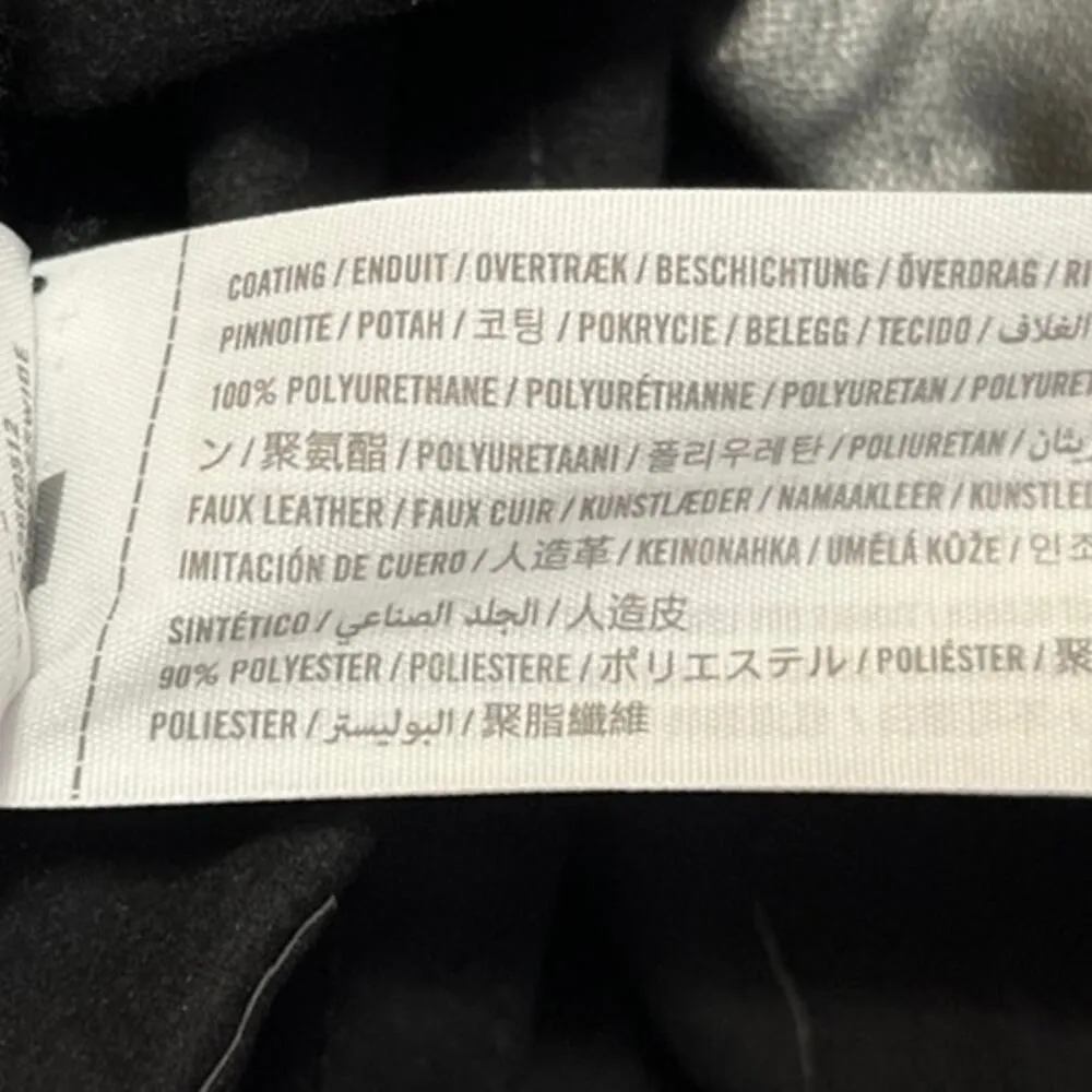 Abercrombie & Fitch NWT Black Vegan Leather 90s Straight High Rise Pants Sz 26 - Image 6