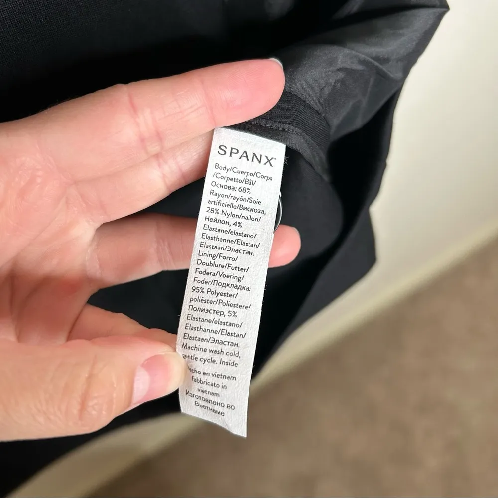 NWT Spanx The Perfect Collarless Blazer Classic Black large - Image 13