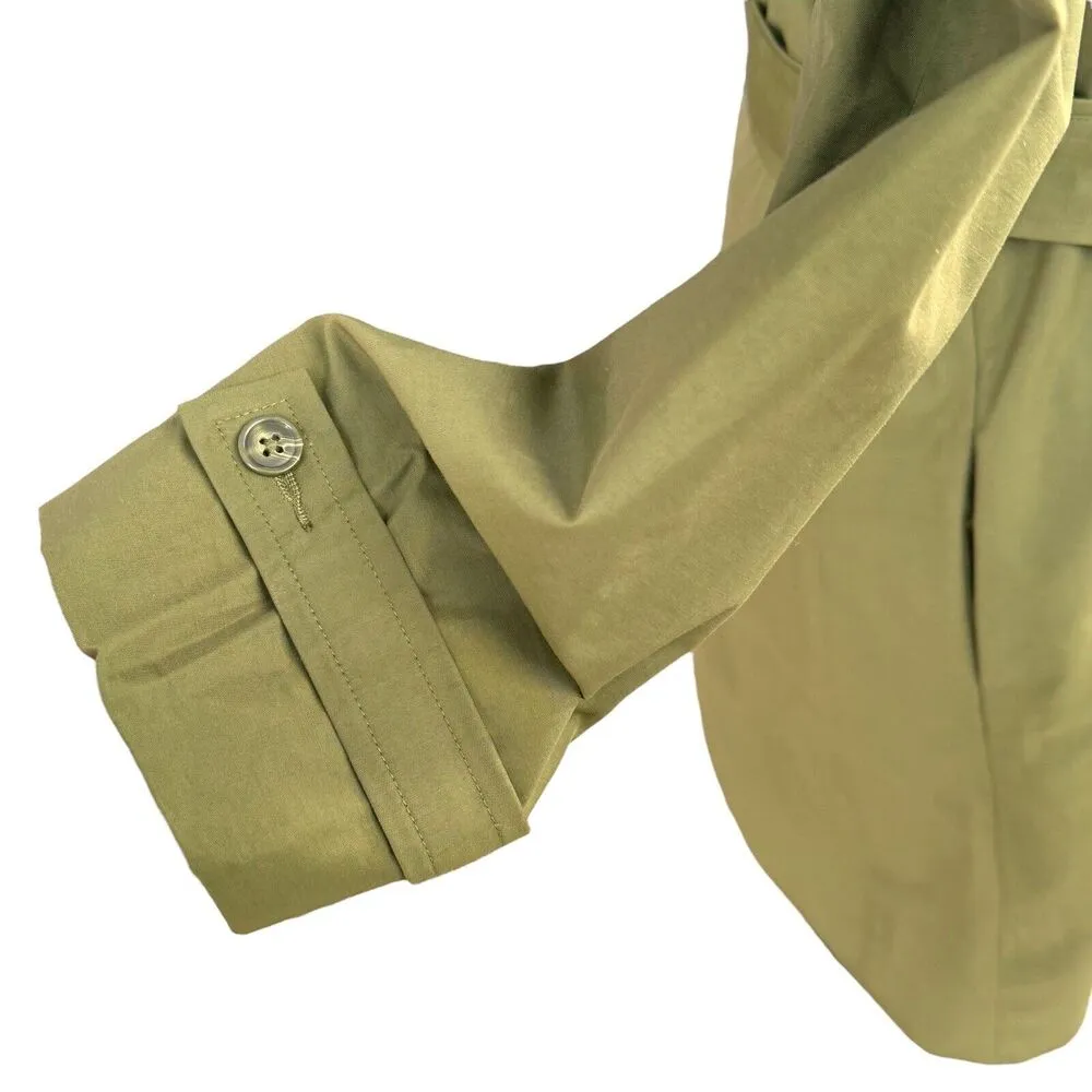 Alfani Petite Large Trench Coat Jacket Open Front Long Sleeve Pockets Belt Women - Image 3