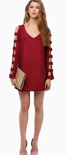 Shift Sleeve Cutout Dress - Image 2