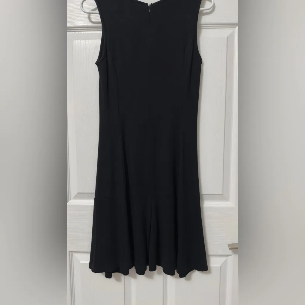 Donna Ricco Classic Black Midi Dress - Image 4