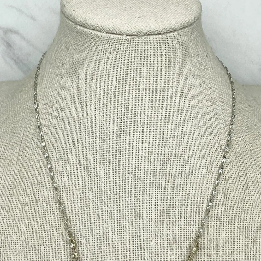 Icing Silver Tone Rhinestone Drop Necklace - Image 6