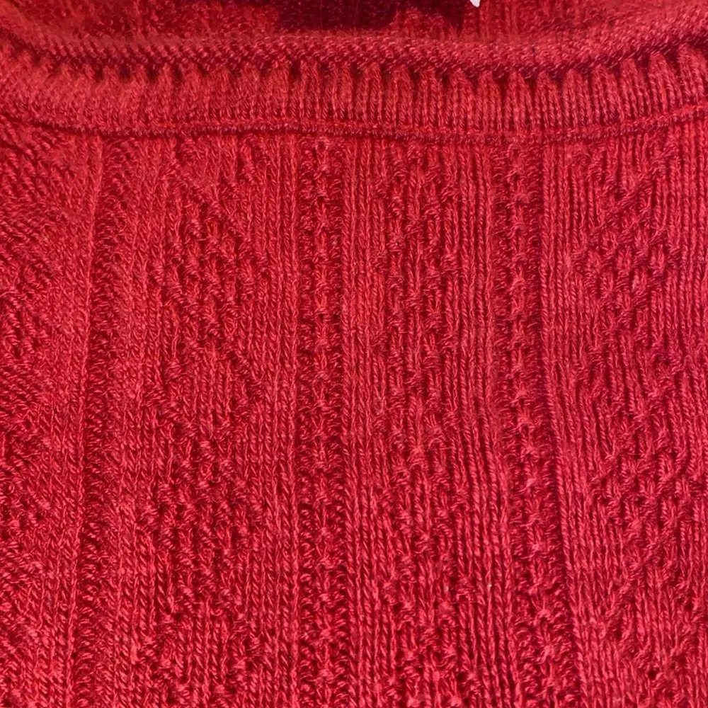 ABSOLUTELY COTTON knit sweater oversized long sleeve crewneck burgundy size M Red Size M - Image 3