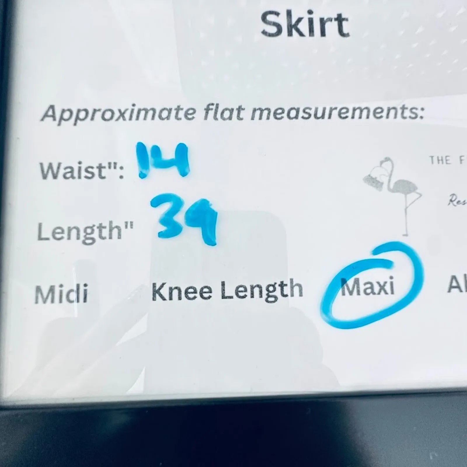 Tahari Blue Gauzy Coastal Elastic Waist Linen European Flax Maxi Button Skirt L - Image 12