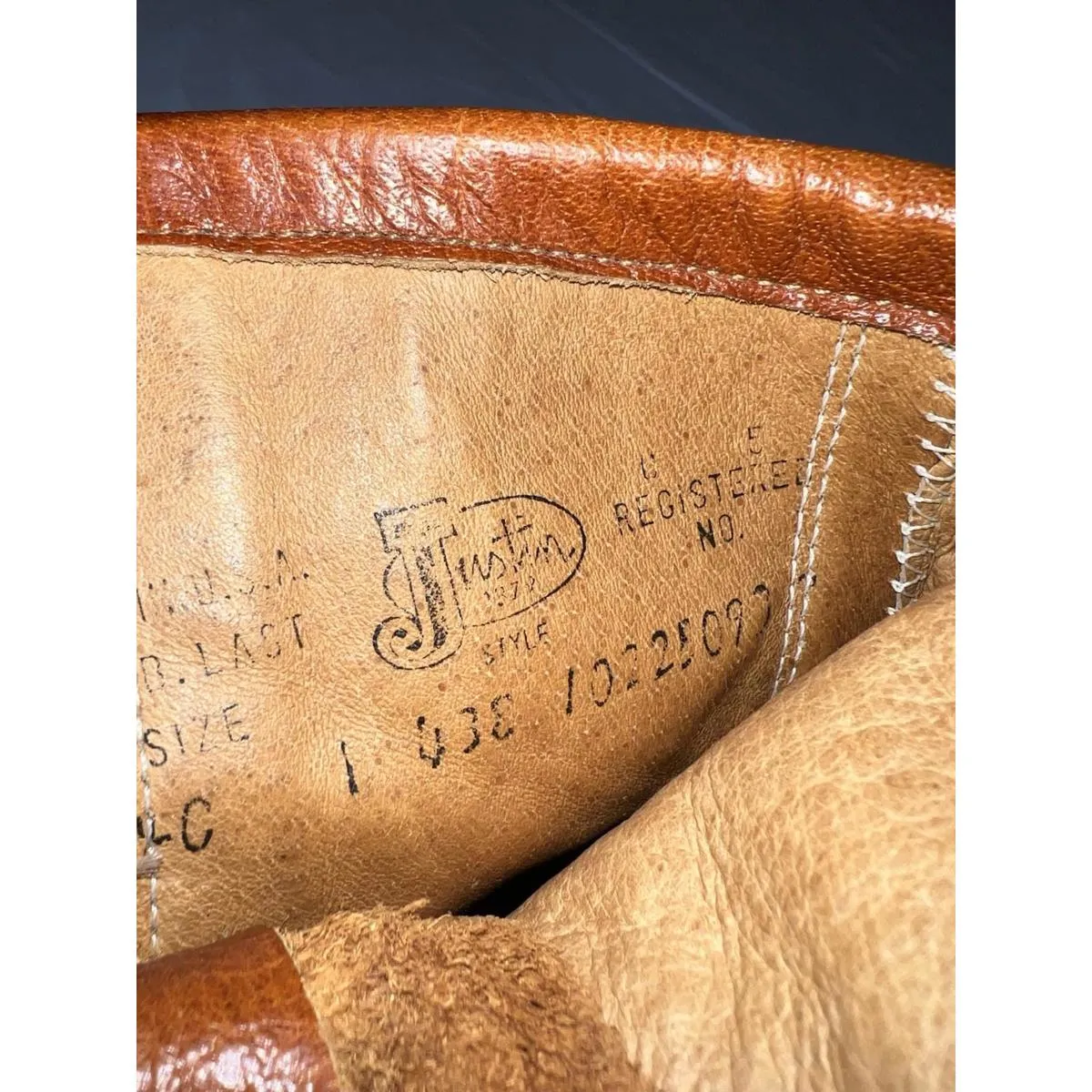 Vintage Justin Packer Lace Up Roper Boots Tan Leather Made USA Women’s Size 6.5C - Image 13