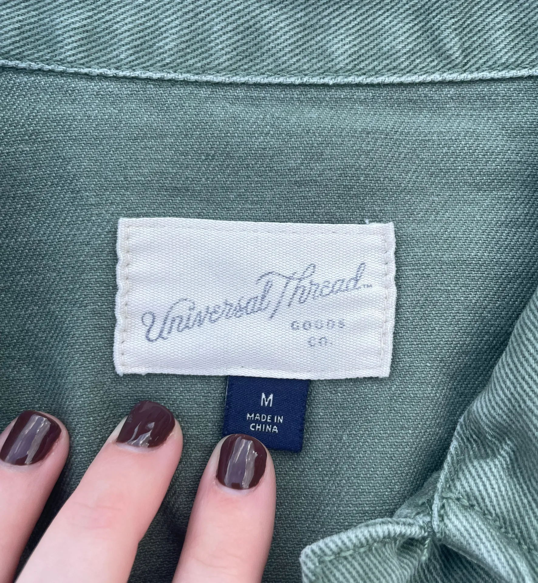 Universal Thread Green Denim Jacket - Image 3