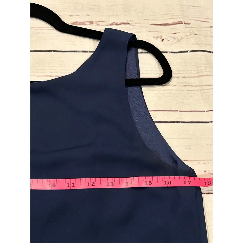 Everly Bow Mini Navy Dress Size M Feminine and Flirty! - Image 7