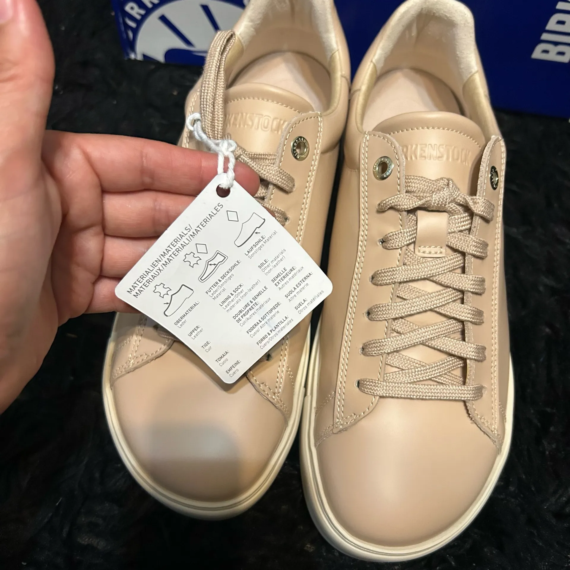 BIRKENSTOCK bend low nude leather lace up shoes sneakers new  - Image 2