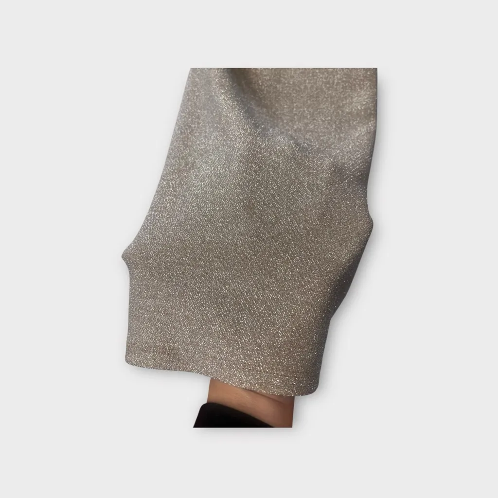 DIVIDED H&M GLITTERY BODYCON DRESS Champagne Rose Gold XXS - Image 6