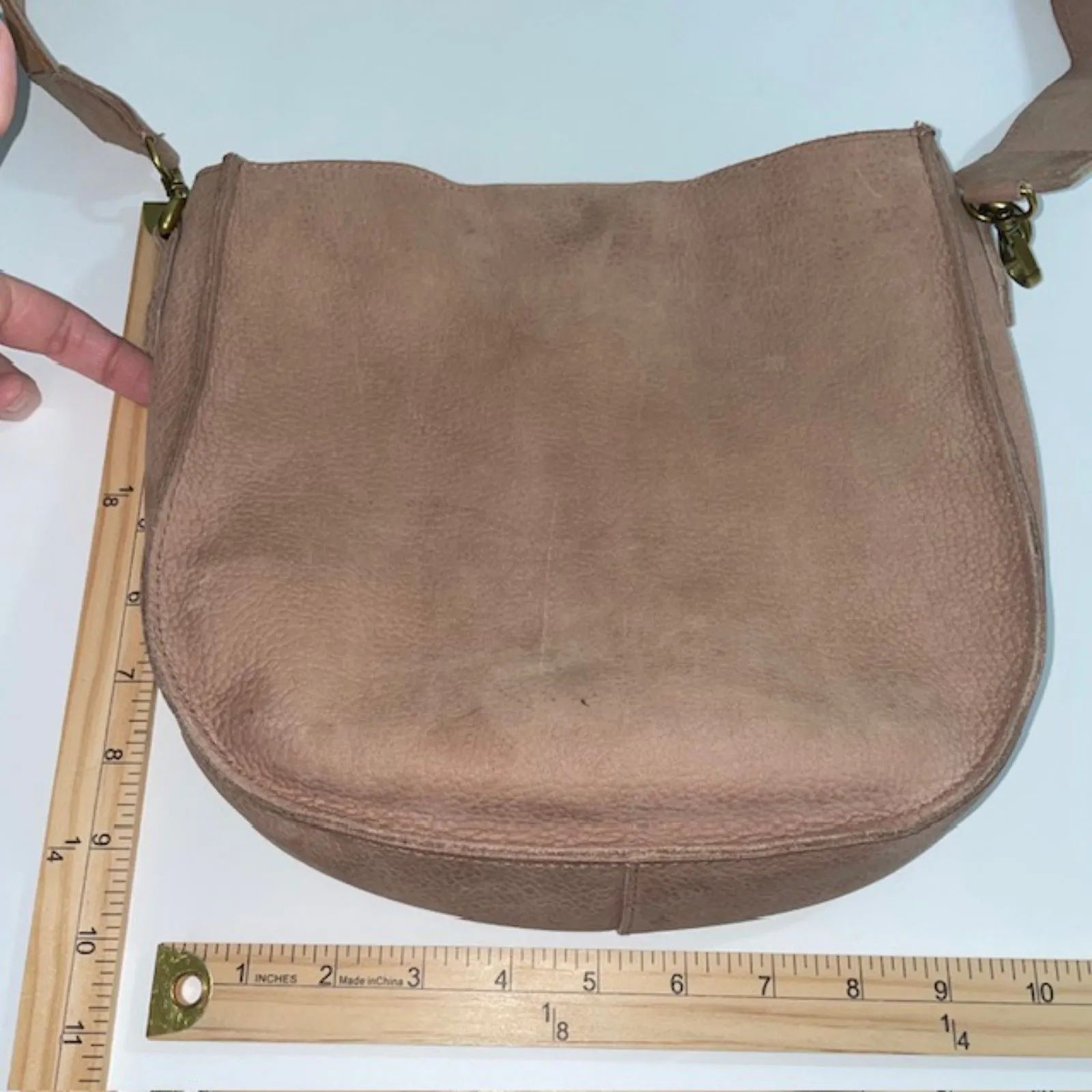 Madewell Transport Saddlebag‎ Purse Patchwork Nubuck Edition Weathered Walnut - Image 12