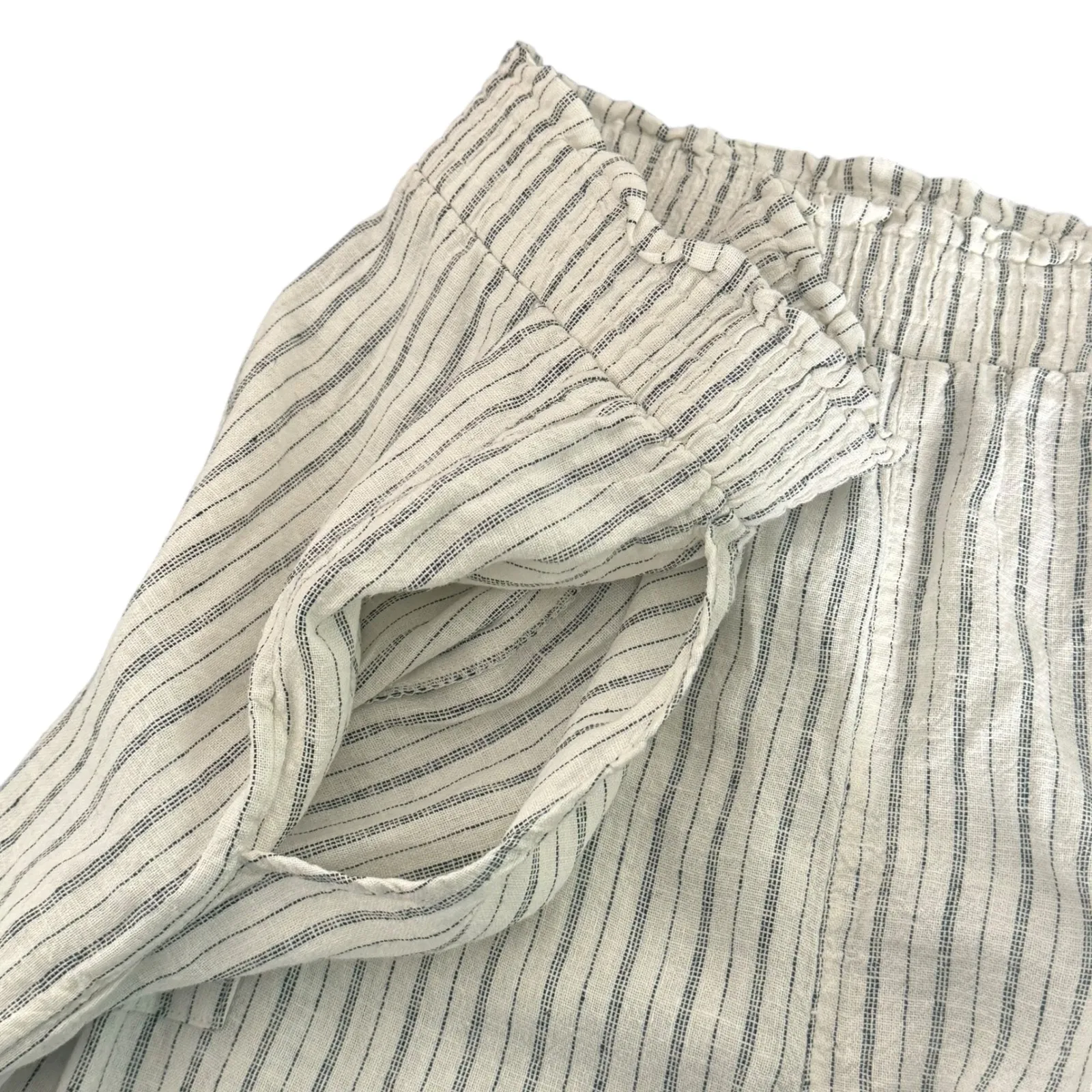 Time & Tru Plus Size Linen Blend Wide Leg Pants Size 22 Coastal Beach NEW White - Image 8