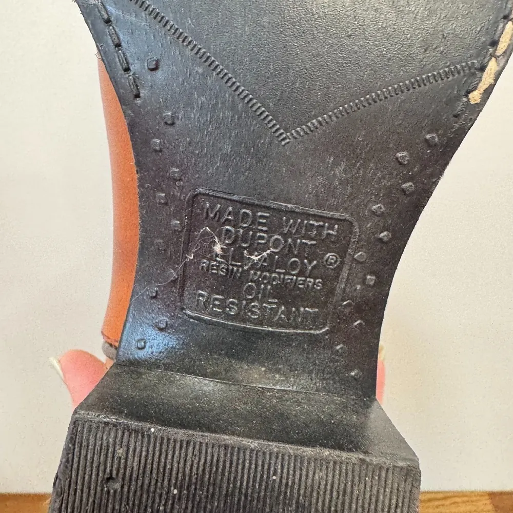 Bronco Womens Western Boots 8.5 Leather Made‎ in USA Mid Calf Cowboy Brown - Image 11