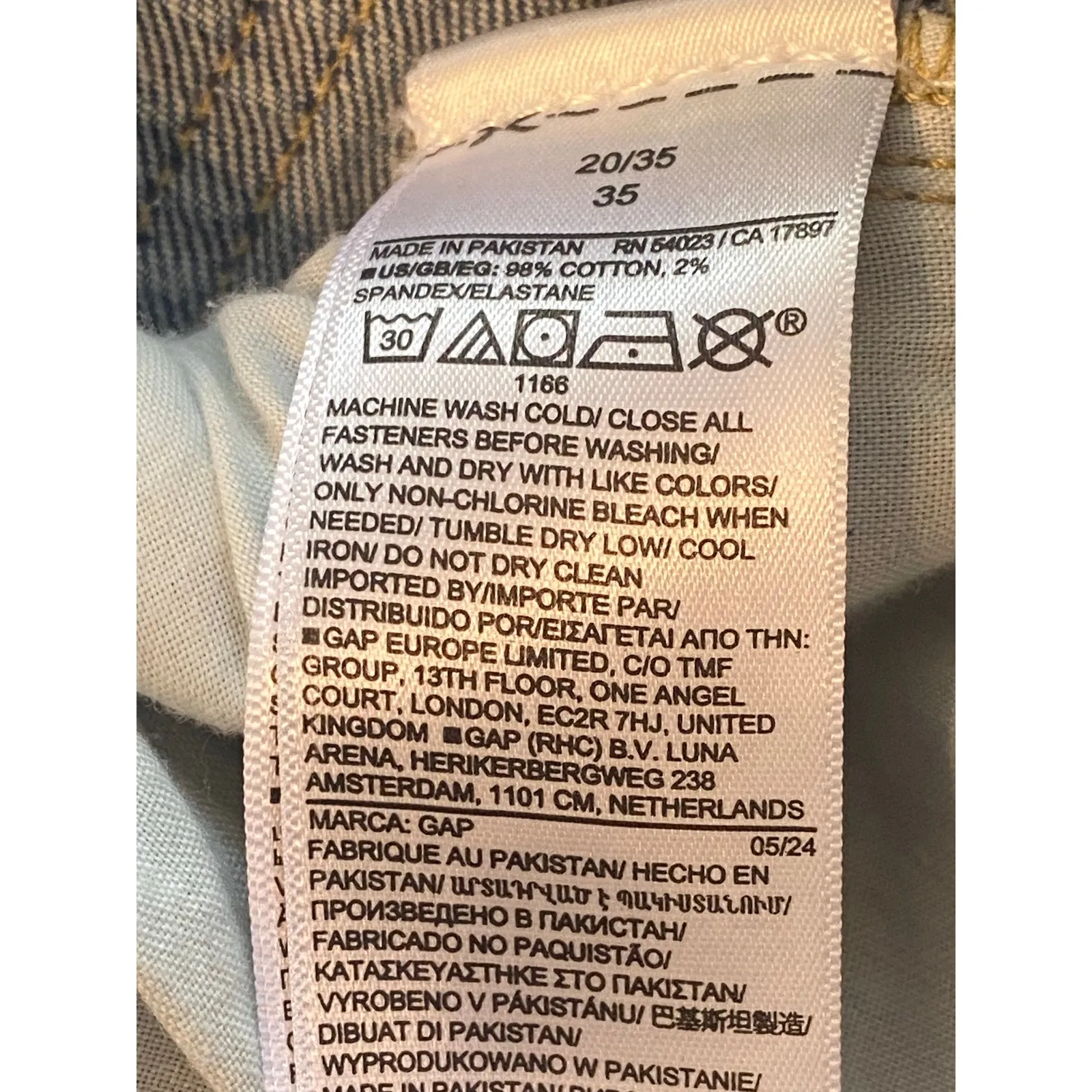 Gap Denim Maxi Skirt Medium Wash Blue A-Line 5 Pocket Long Jean Skirt Size 20/35 - Image 5