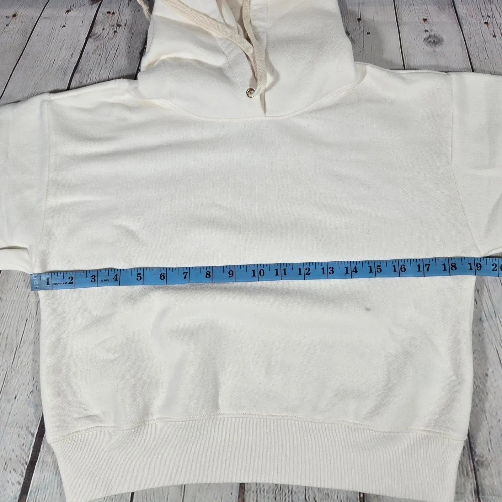 J. Crew Heritage fleece cropped hoodie‎ in Ivory S NWT - Image 6