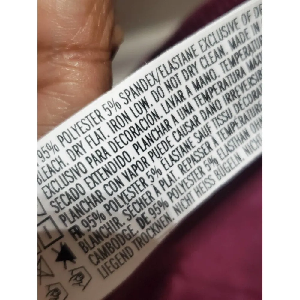 FOREVER 21 Womens Red Polyester Round Neck Long Sleeve Knee Length Dress Size 3X - Image 9