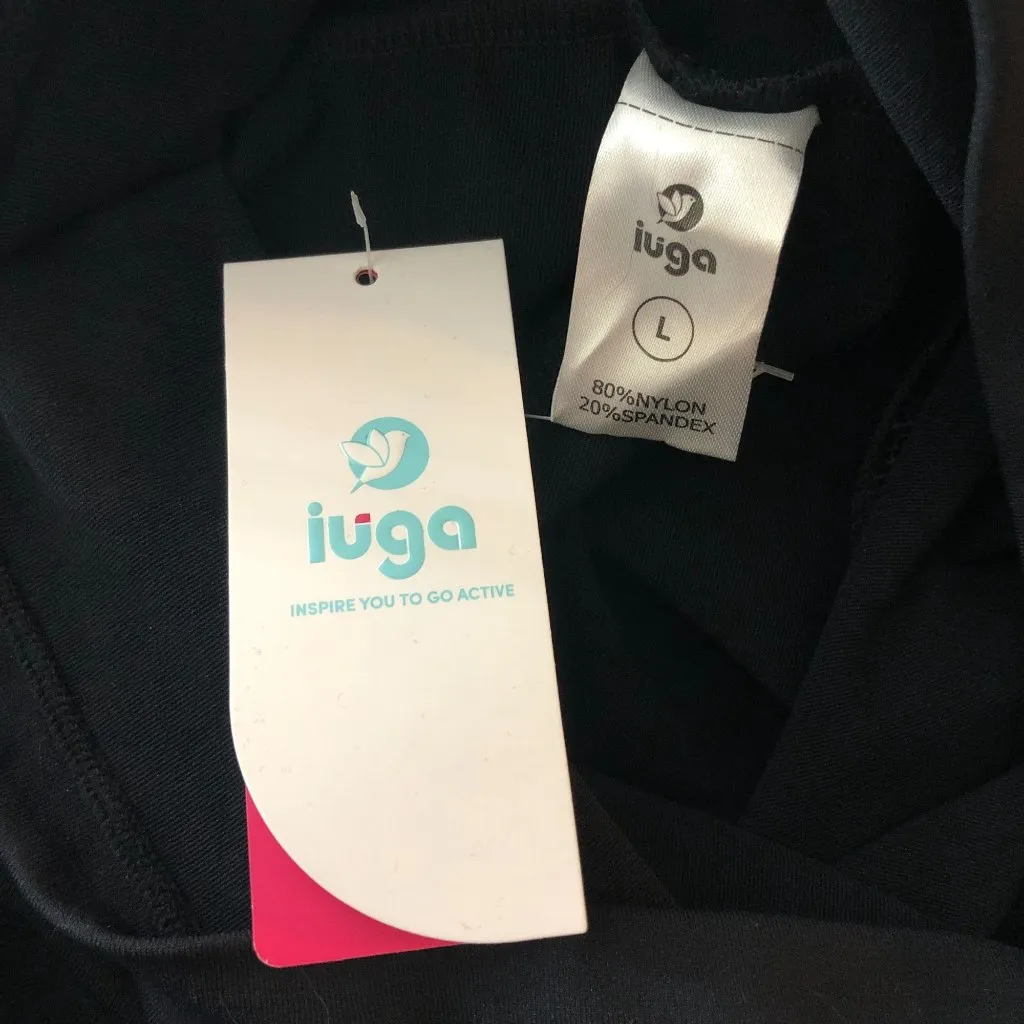 Iuga Maternity Yoga Pants Boot Cut Pockets Pintuck Black L Size L - Image 3