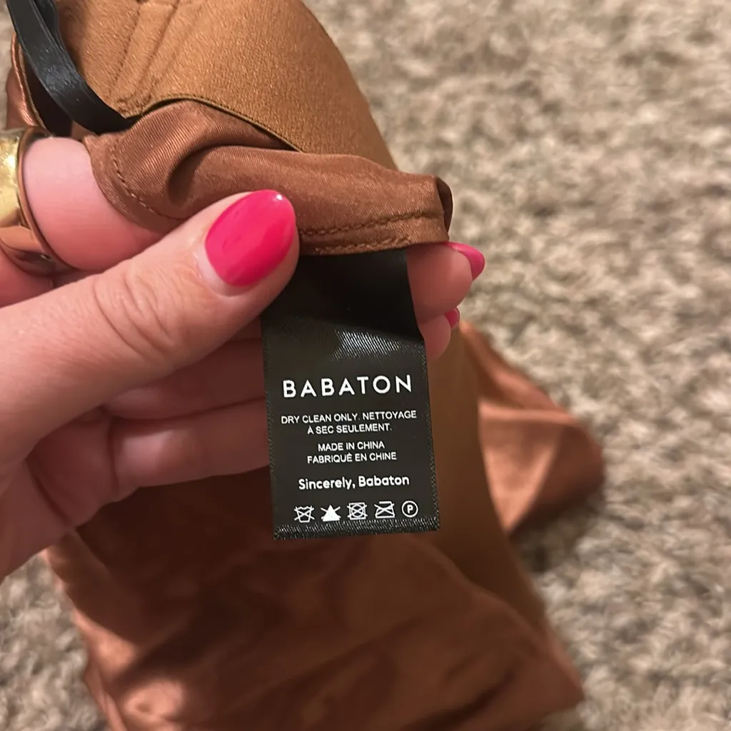 Babaton Aritzia Slip Skirt Brown Size 4 - Image 4