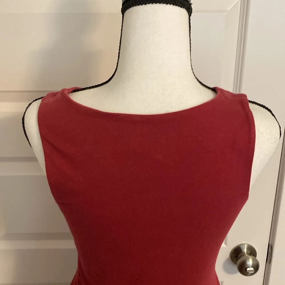Xhilaration|| Maroon fit and flare sundress with front cut out. - Image 7