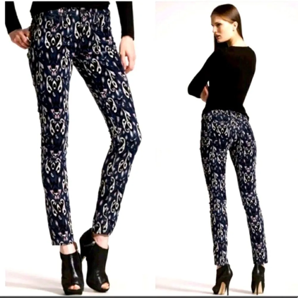 Rag & Bone Womens Printed Ikat Pattern 5 Pocket Corduroy Skinny Pants Size 25 - Image 3