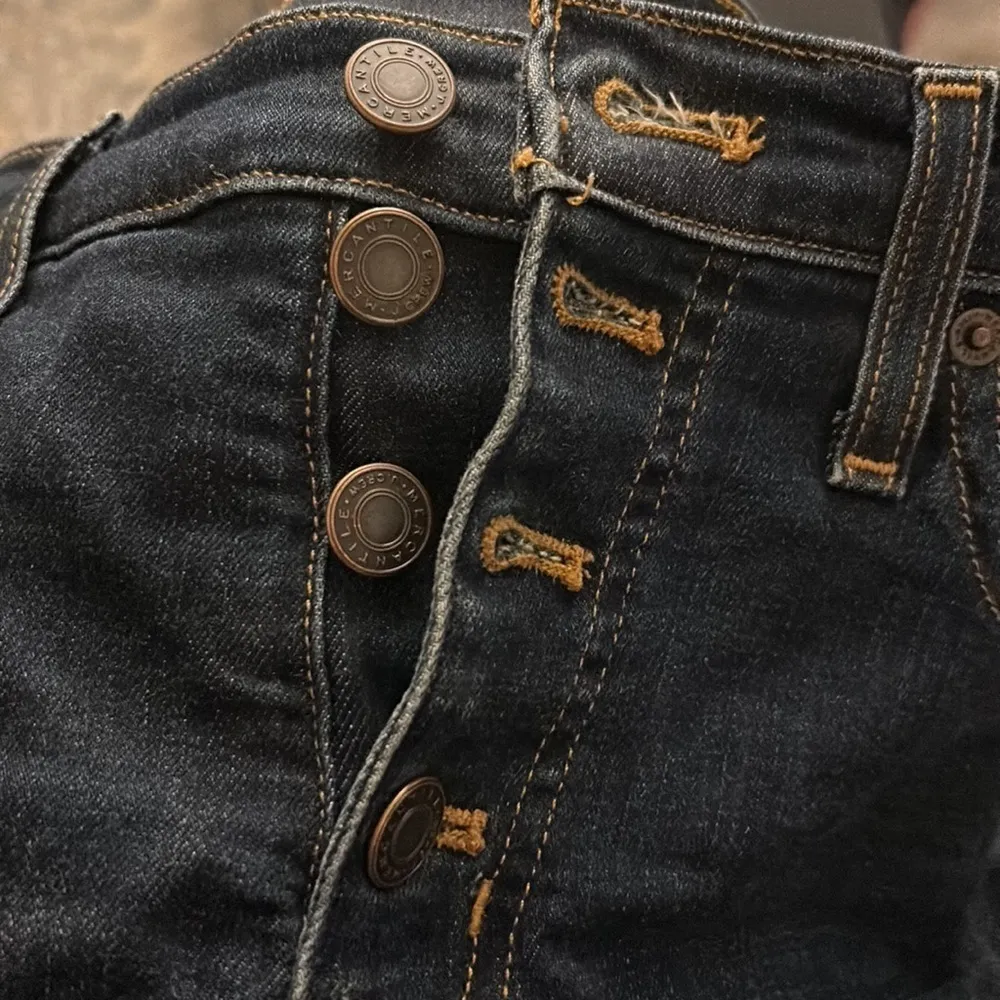 Mercantile by J. Crew Button Fly Dark Wash Jeans - Image 9