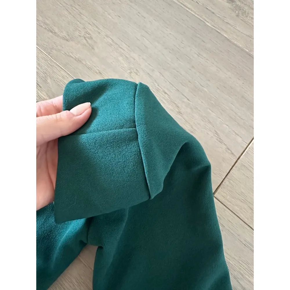 Windsor Teal Green One Shoulder Ruched Mini Dress XS - Image 6