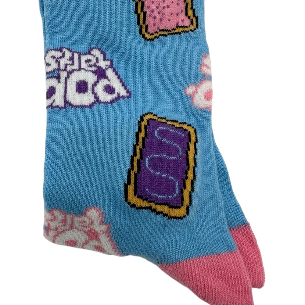 NEW Pop Tarts Wacky Crazy Fun Funky Crew Long Socks Blue Mens 6 - Image 6