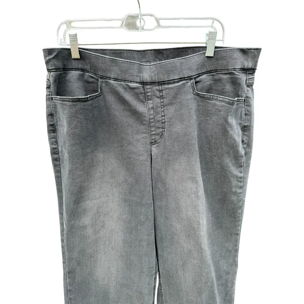 Isaac Mizrahi Live! Black True Denim Trouser Jeans Washed Black 16 Petite NWT - Image 2