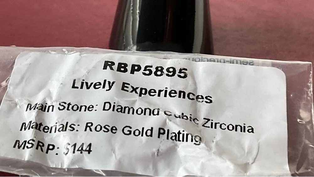 Bomb Party RBP5895 “Lively Experiences” Diamond CZ on Rose Gold Size 6 Ring NWT - Image 4