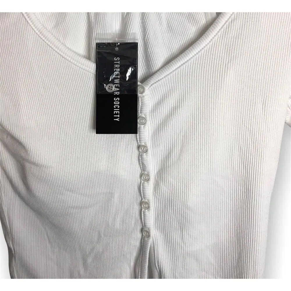 StreetWear Society Soft Ribbed Tank And Cardigan Twin Set - Image 7