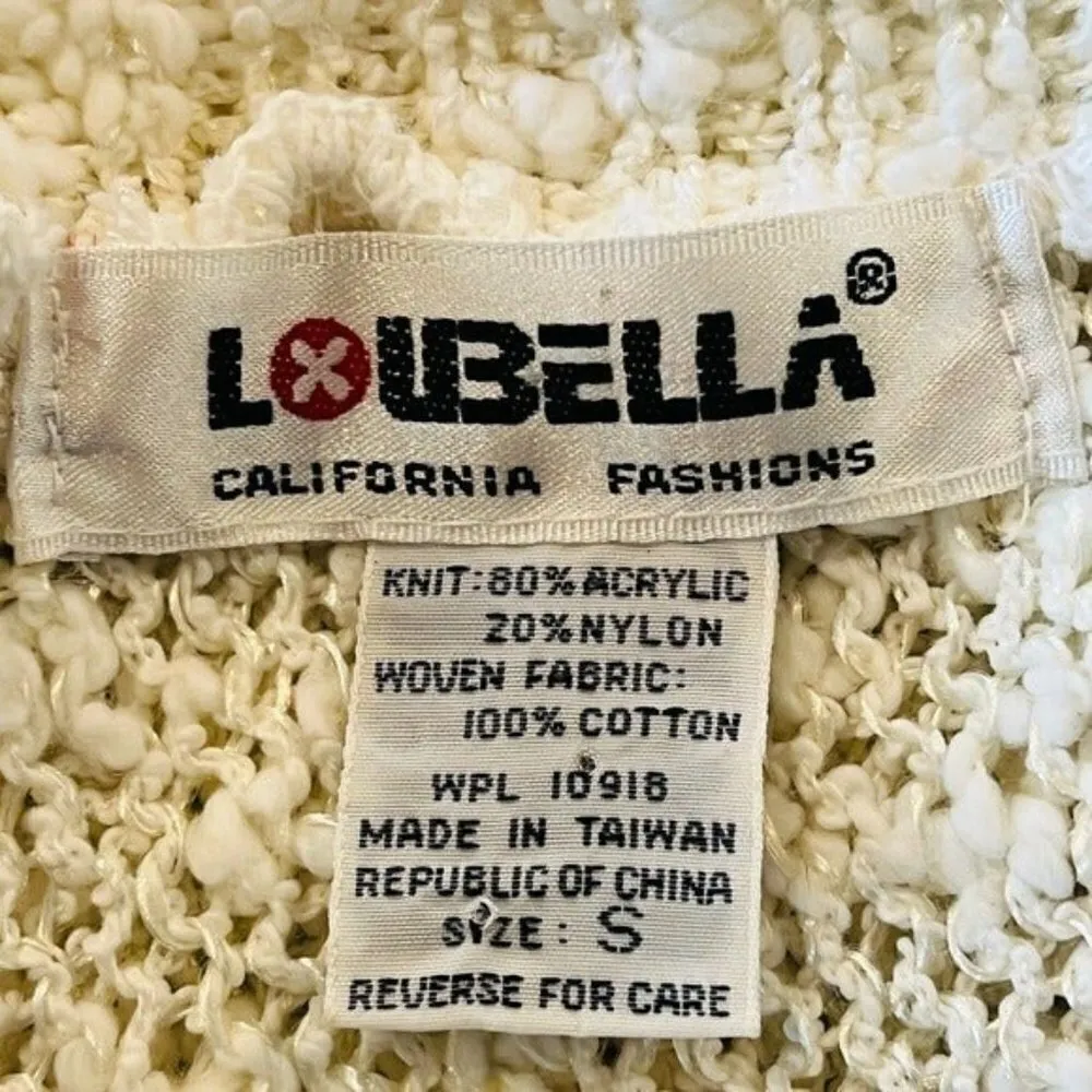 LOUBELLA California Fashions Vintage 80’s Sleeveless Lightweight Sweater Size S - Image 8