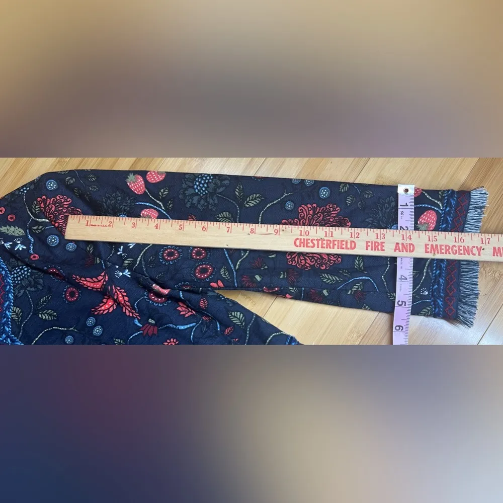 LOFT Women's Primavera Strawberry Floral Fringe Career Wear lined Blazer|Size: 2 - Image 7