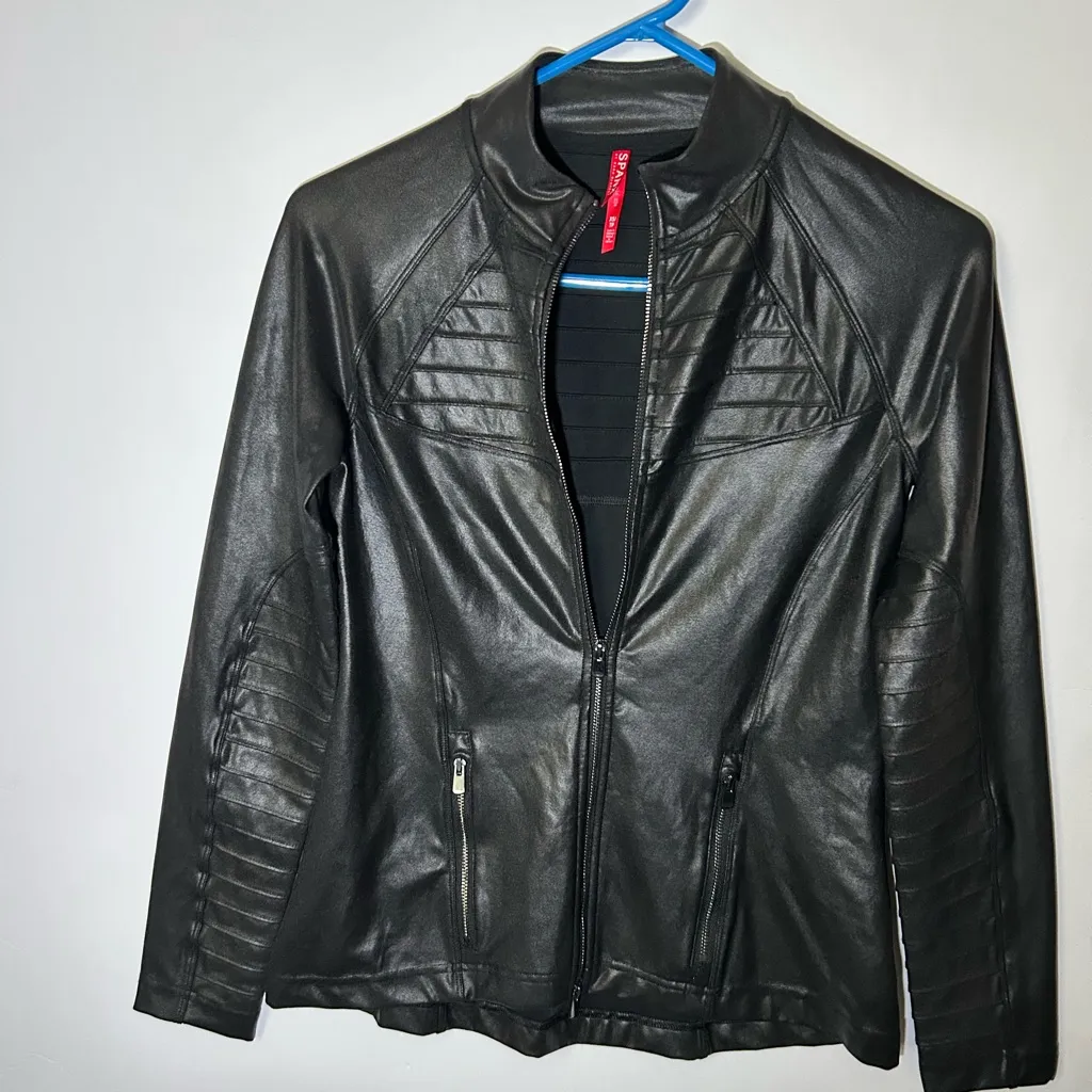 Spanx Faux Leather Moto Jacket XS - Image 4