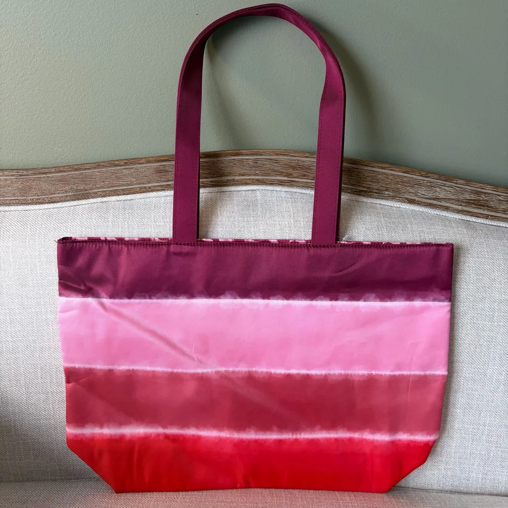 Clinique X Jonathan Cohen Limited Edition Red & Pink Ombré Tote NEW WITH TAGS - Image 3