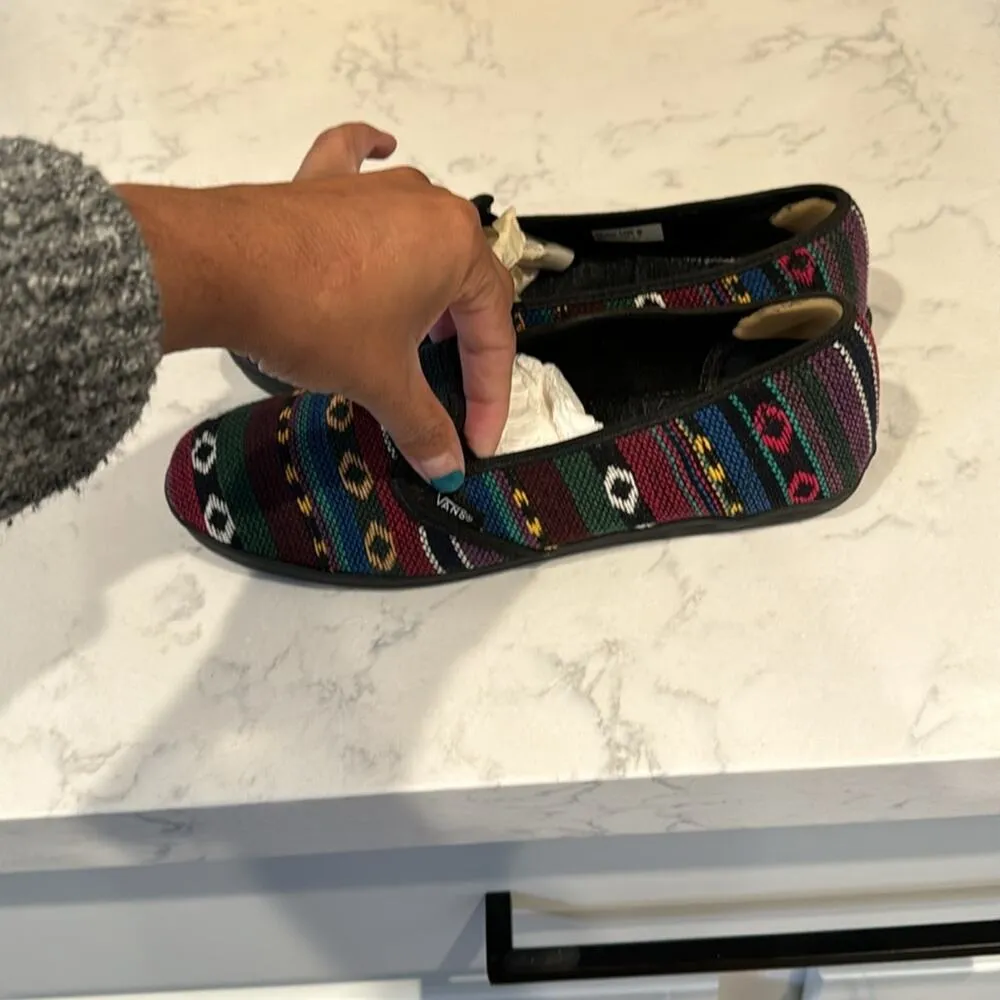 Vans Boho Aztec Embroidered Slip On unisex western southern western size 7.5 - Image 4