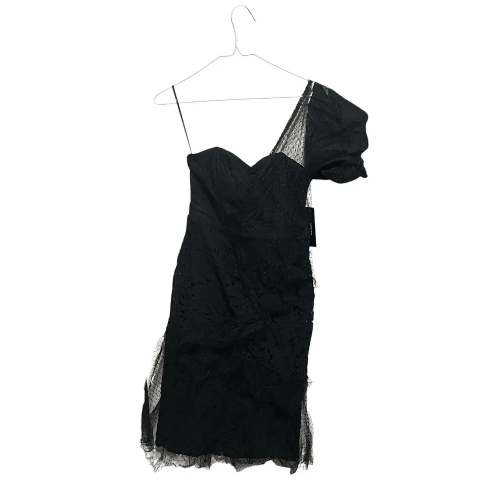 Lulus Once in a While Black Lace One-Shoulder
Bodycon Midi Dress, New with Tags - Image 4