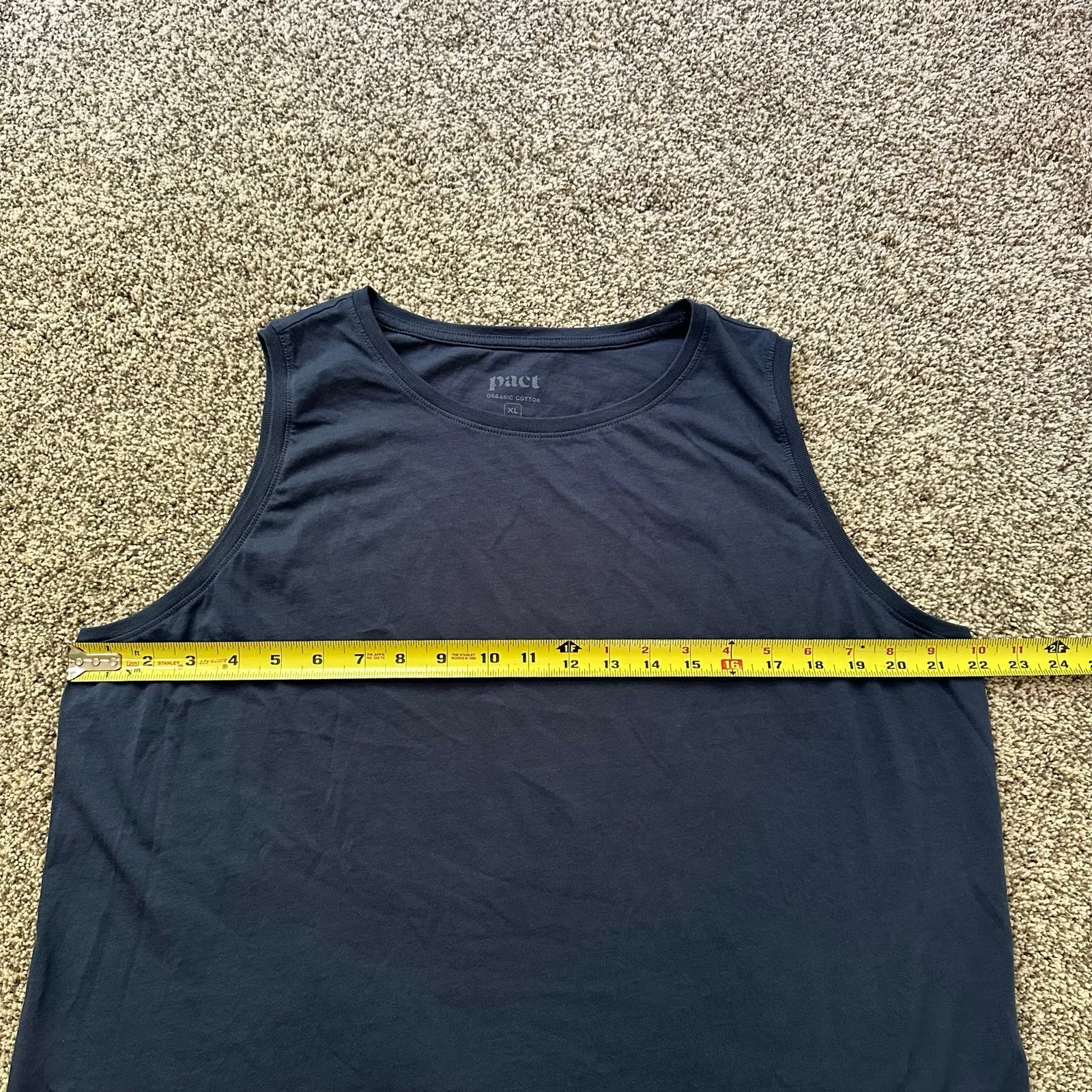 Pact navy blue cotton tank top size XL - Image 10