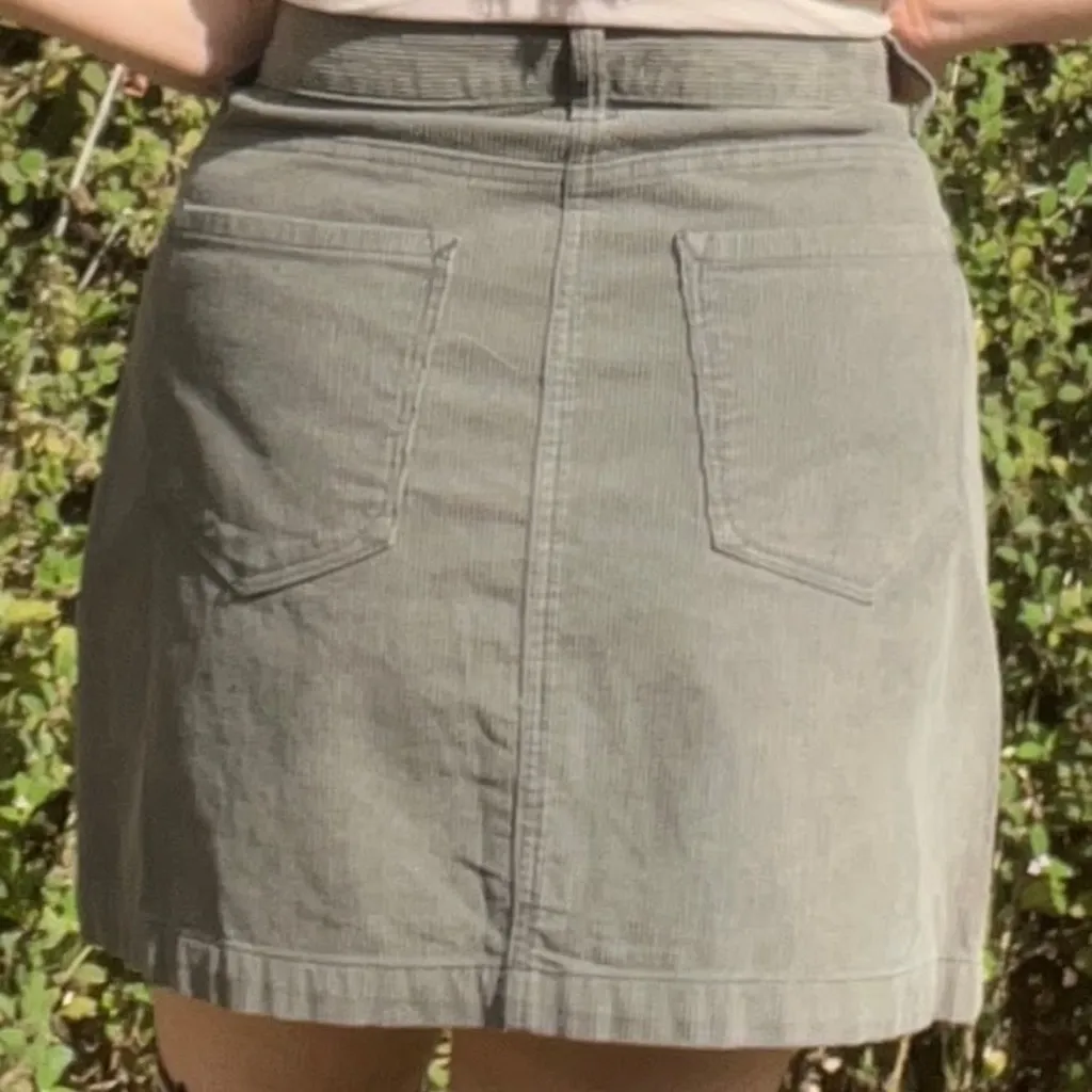 Kensie Olive Corduroy Skirt - Image 3