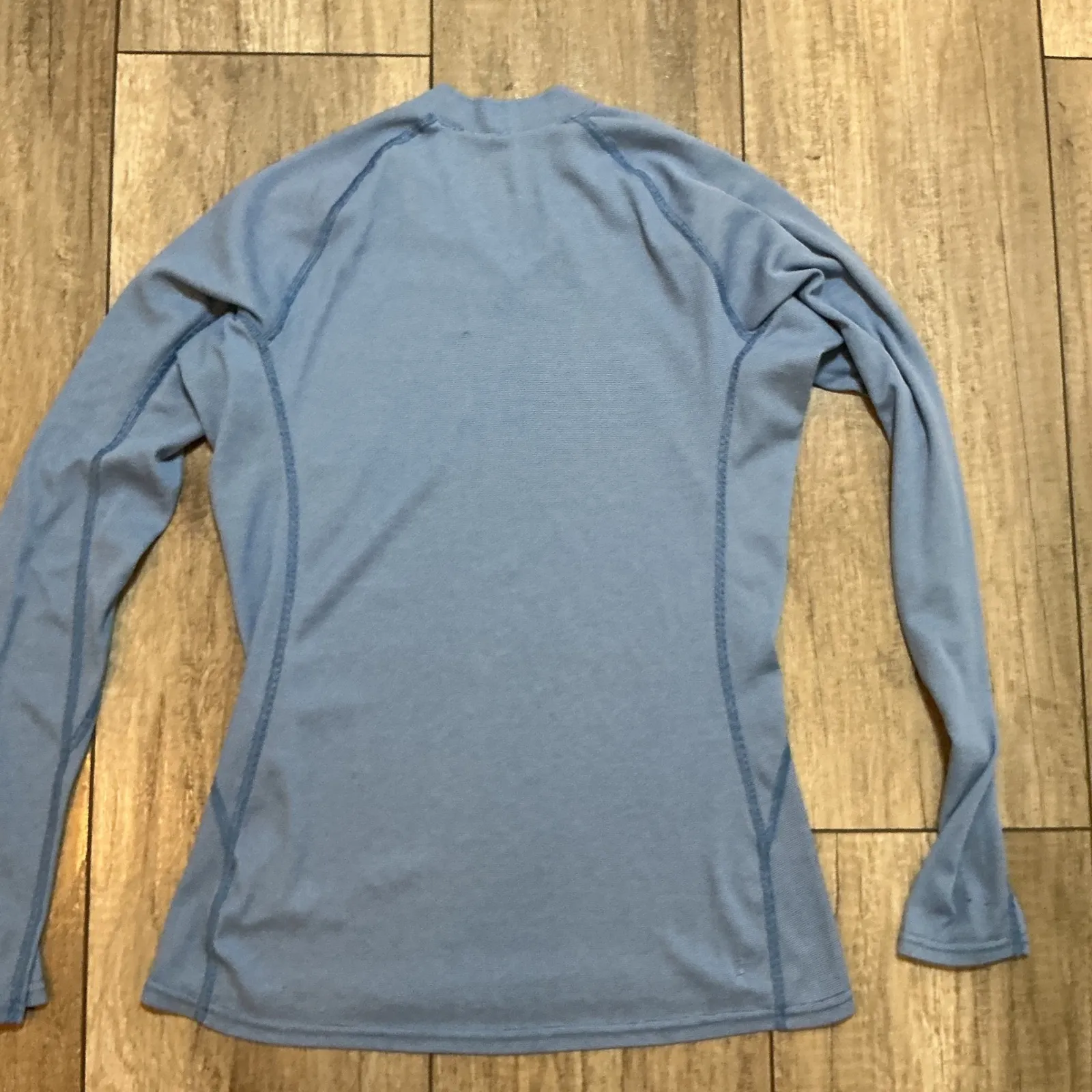 Patagonia‎ Long Sleeve V Neck Baselayer Top Women's Small Blue Performance Shirt - Image 5