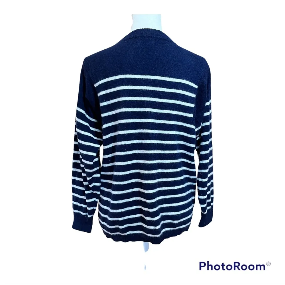 J.crew Italian cashmere women’s striped sweater size small - Image 3