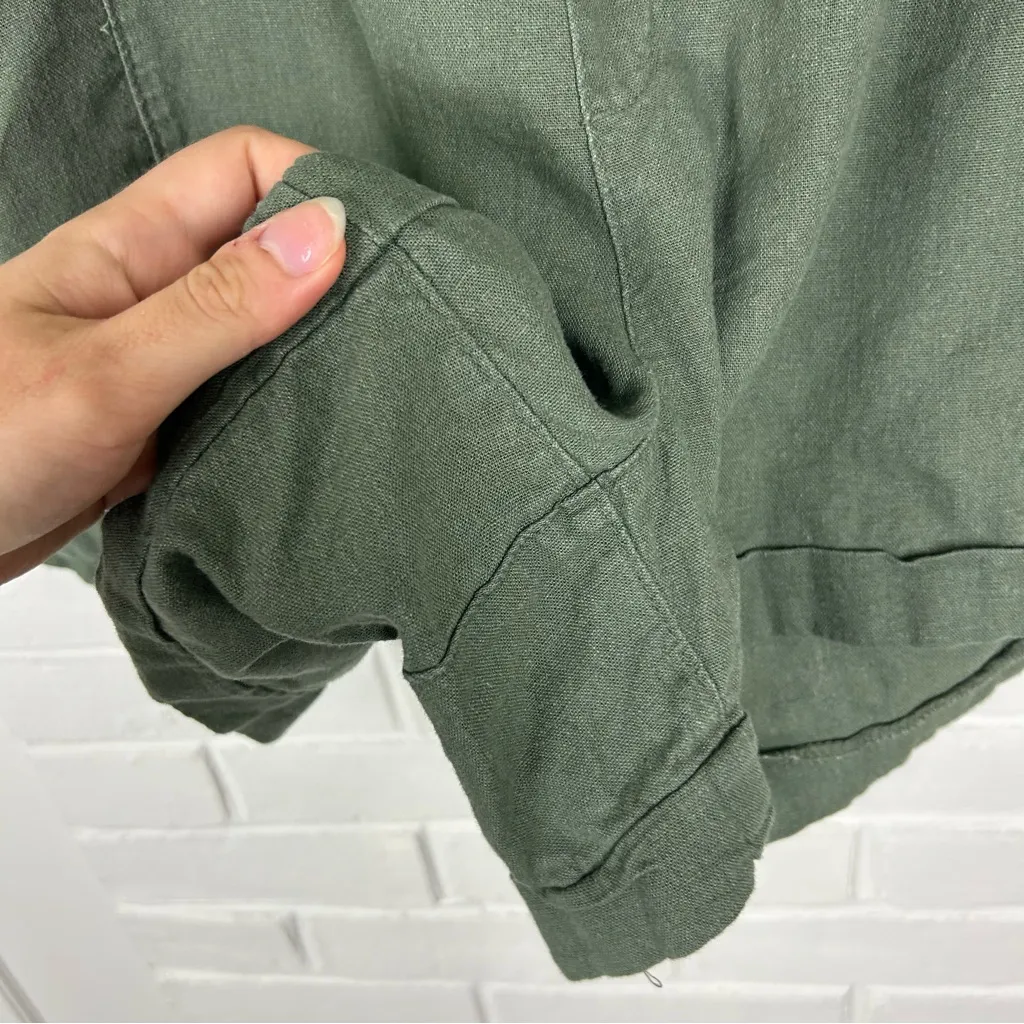 Old Navy Green Linen Blend Relaxed Pull On Shorts Size XL - Image 7