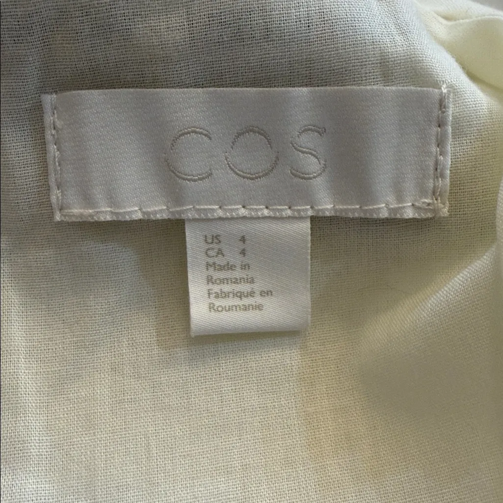 COS Checkered Blue and Brown Plaid Fit Blazer - Image 3