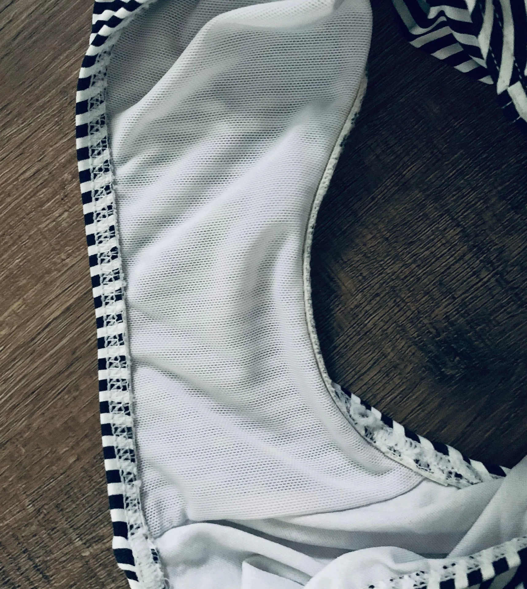 Black White Striped One Piece Bathing Suit - Image 7