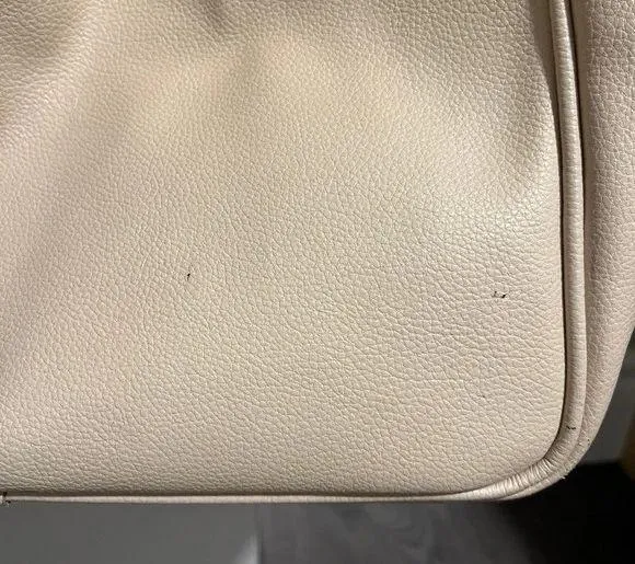 H&M Clay Large Tote Bag Top Handles Blush Pink Lining Work Bag Never Full - Image 7