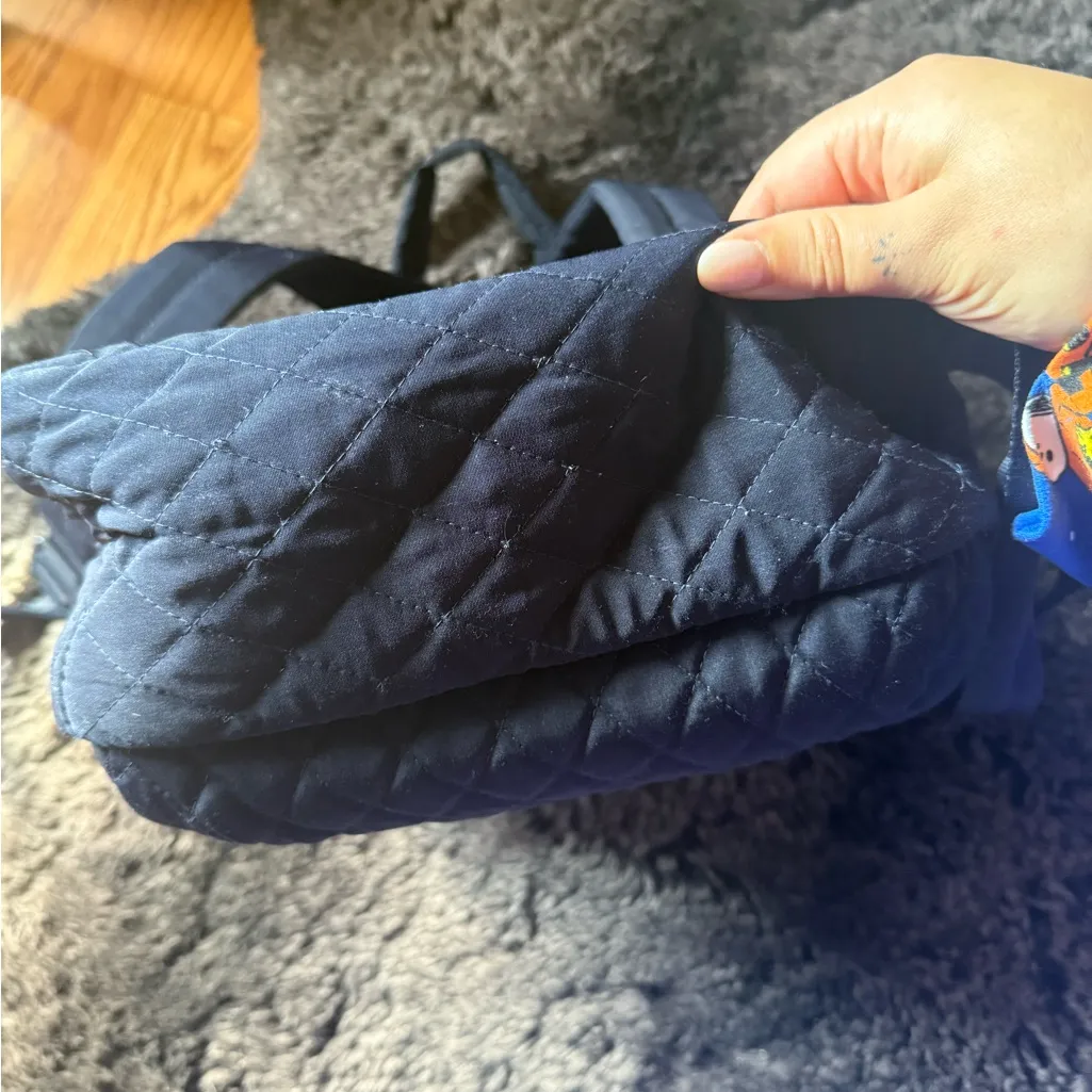 Vera Bradley Quilted Navy Backpack - Image 6