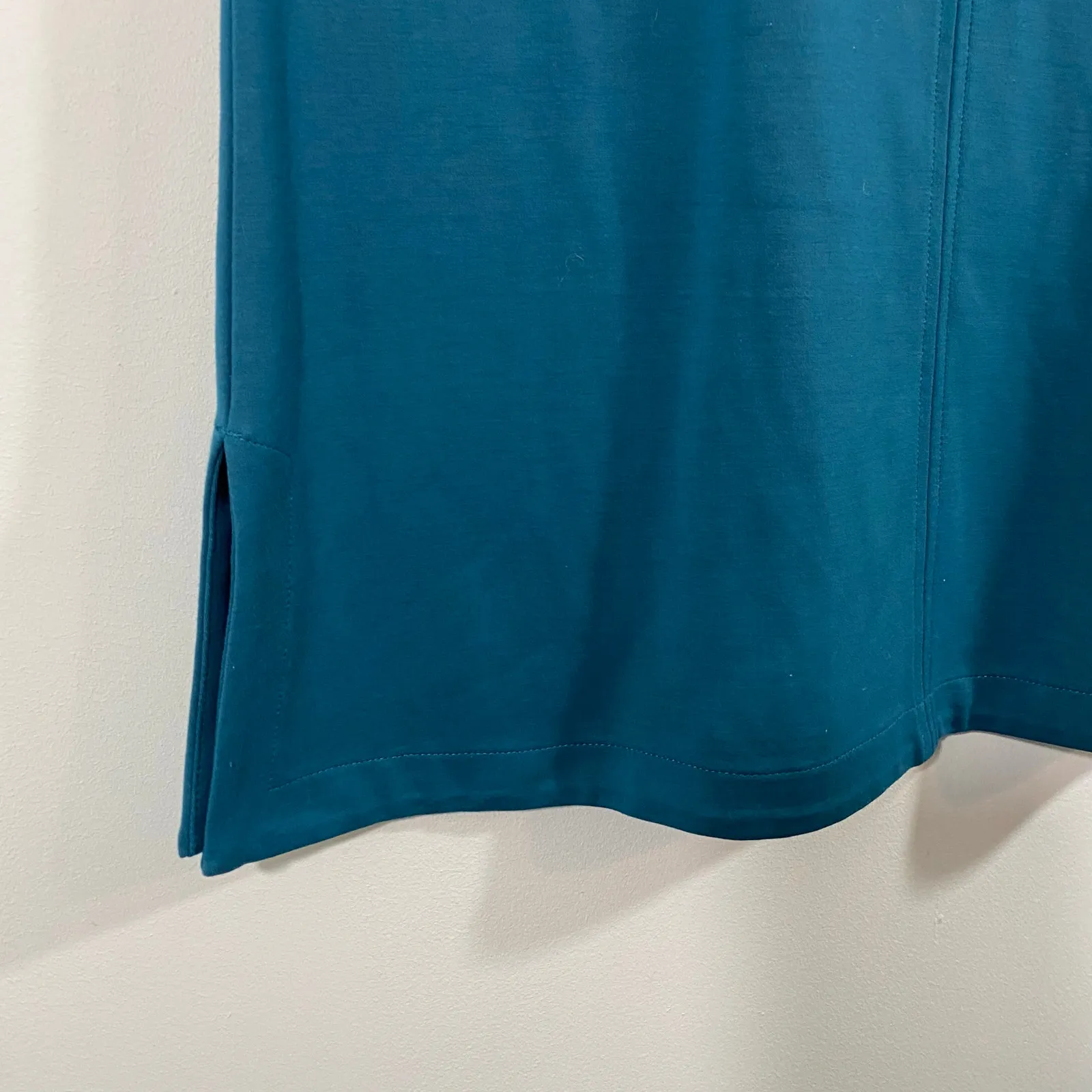 J Jill Wearever Collection Teal Slit Hem Loose Fit Sleeveless Tank Size XS NWT - Image 6