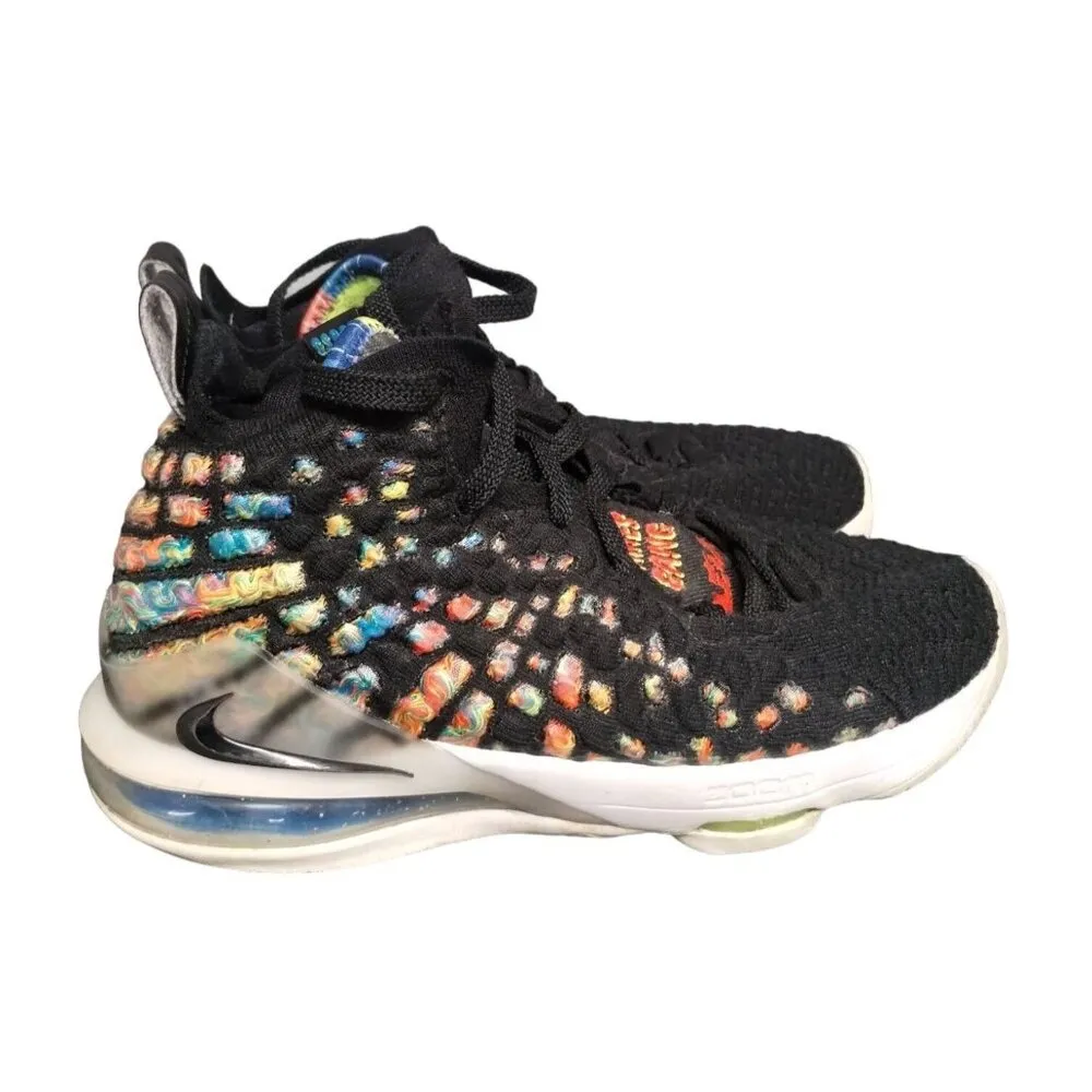 Lebron James Nike Women's Black/Multicolor Sneakers Size 6.5Y SKU 1895 Black - Image 3