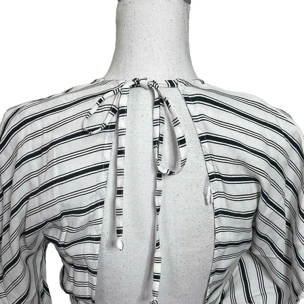 Faithfull the Brand Revolve Cova Mini Dress Amsterdam Stripe Womens Size 2 - Image 13