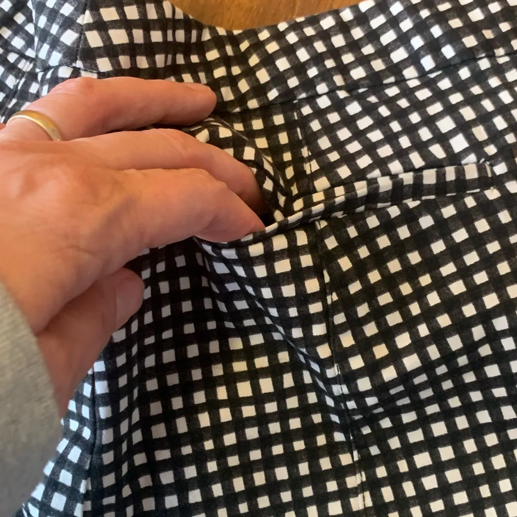 REED Pants 2 Bland and White Checkered Ankle Pants Black - Image 8