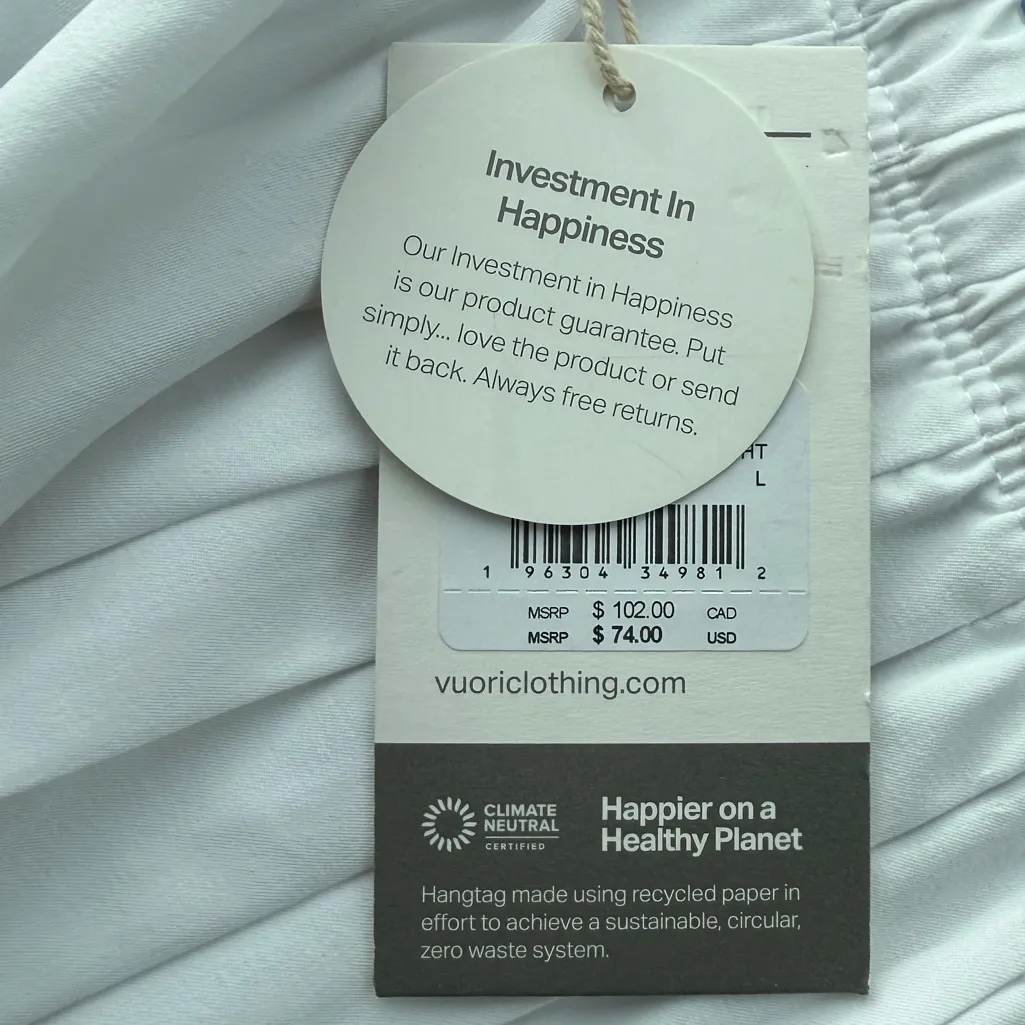 Vuori Clementine Pleated Skirt 15" size Large - Image 6